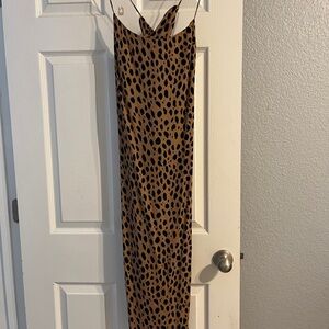 Reformation Brown and Black Animal Print Dress